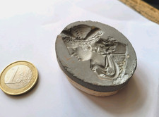 Ancienne matrice moulage sur plâtre médaillon portrait femme Déesse grecque HERA