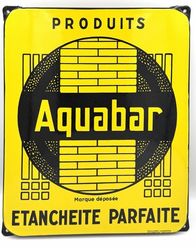 Plaque émaillée aquabar - plaque,