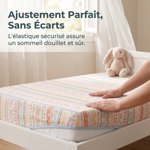 Drap housse réversible - drap,