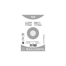 Fiches bristol - 10x15cm - Petits carreaux - Non perforées - Lot de 100 - Papier