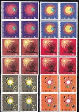Pologne 1965 MNH Mi 1606-1611 Sc 1343-1345,1343a-1345a Blocks Quiet Sun Year **