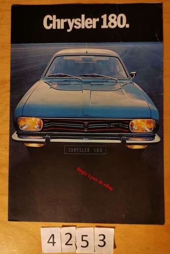 Chrysler simca 180 prospectus - chrysler,