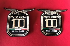 Écusson Moto Guzzi 100 Anniversaire 2 Écussons Brodés Avec Eclaboussure Replica