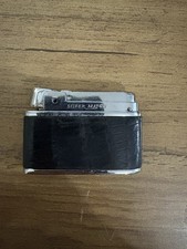 Briquet gaz * SILVER MATCH *chrome&cuir-Vintage