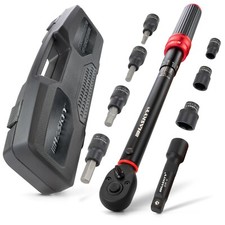Clé dynamométrique 3/8" 20-120Nm Embouts Torxbits Noix plates 75mm Rallonge