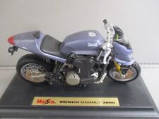 MOTO 1/18 MUNCH MAMMUT 2000 BLEU GRIS AVEC SOCLE EXPOSITION