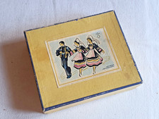 QUIMPER HENRIOT BEURRIER BINIOU BOMBARDE BOITE D ORIGINE DANSE BRETONNE 1950