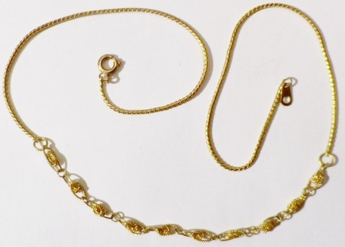 Collier vintage maille déco - collier,