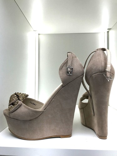 16cm sexy suede - nude, beige
