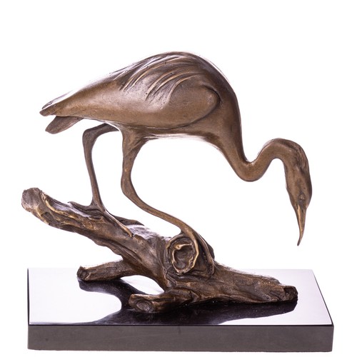 Sculpture héron en - sculpture,