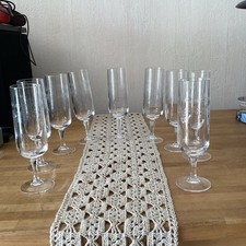 9 Coupes À Champagne Cristal D’arques Matignon