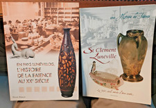 2 livres histoire de Faïence au XIX et XX ST CLEMENT LUNEVILLE Pierre Poncet