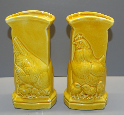 Vases ceramique jaune - -2,
