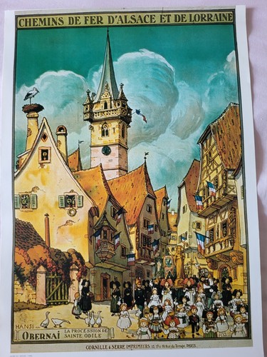 Affiche vintage alsace obernai - affiche,