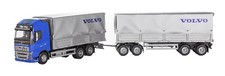 EMEK - Camion porteur avec remorque bâchée – VOLVO FH16 750 6x4 Bleu - 1/25 -...