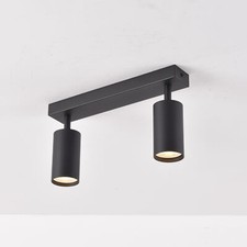 Plafonnier À 2 Lumières Orientable TWIN Noir