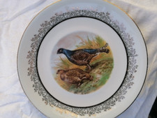 Assiette porcelaine CHADELAUD décor gibier perdreau perdrix