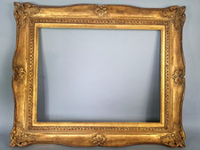 Cadre bois sculpté doré feuille 74x60,5 cm, feuillure: 56x43 cm C455