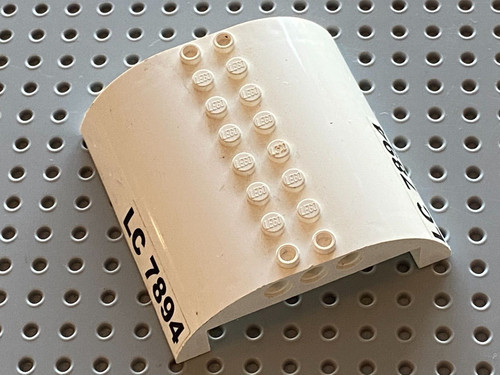 Lego white slope curved - lego, 8x8x2