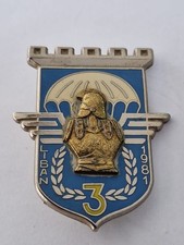 Insigne militaire 17°régiment de génie parachutiste 3Cie Liban 1981 numéroté