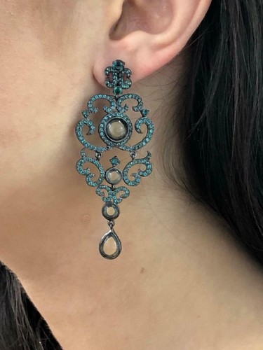 Noir argent sterling bleu - or,