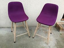 Tabouret de bar violet lot de 2