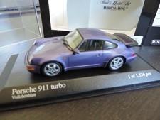 PORSCHE 911 964 965 TURBO bleue 1990 MINICHAMPS 1/43