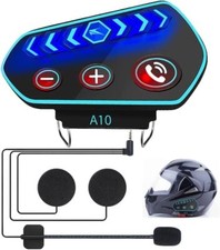 Casque Moto Bluetooth Kit Main Libre écouteur Interphone pour Casque Bluetoot...