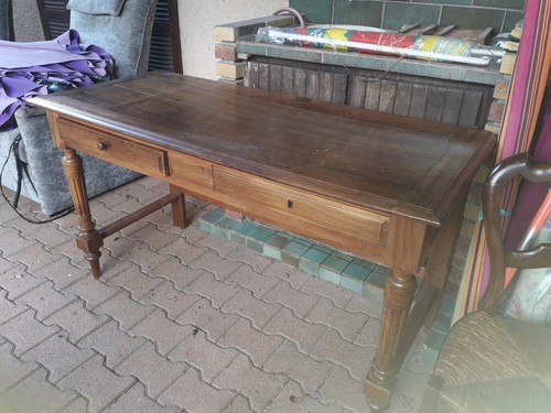 Bureau console ancien noyer - console, en