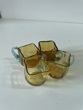 4 VERRES A LIQUEUR ANCIENS GEORGES SAND Avec Anse Collection Déco