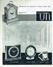 publicité Advertising  1122  1962  UTI    pendule  Anglaise  réveil miniature
