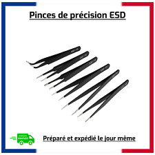 Pinces brucelles antistatiques ESD (à l'unité ou en kit)