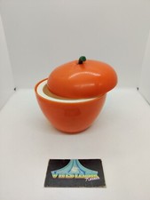 Seau A Glaçons Orange Année 70 État Correct Complet