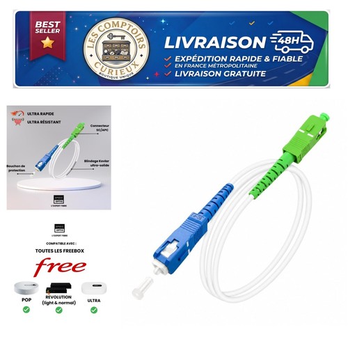 Câble fibre optique freebox - câble,