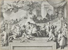 GRAVURE 'Héliodore chassé du