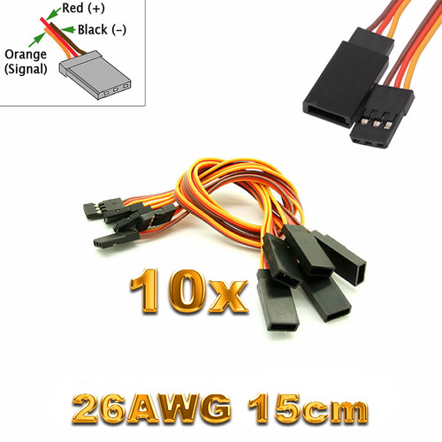 Rallonges servo 15 cm - 15,