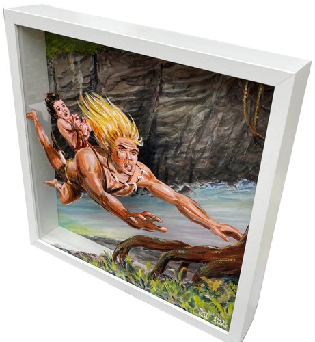 Rahan dessin original peinture - rahan,