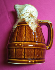 Pichet à cidre, vin, eau, en grès émaillé style Vallauris demi litre