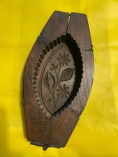 MOULE A BEURRE EN BOIS ANCIEN SCULPTURE FLEUR Deco CAMPAGNE FERME CHALET