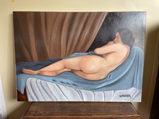 Tableau huile sur toile 1975 J.B Maurice VECKER (1899-1988) nue