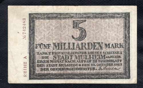 Notgeld allemagne milliarden - notgeld,