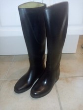 bottes  d'équitation caoutchouc Le Chameau doublées cuir P36 mollet 36 noires