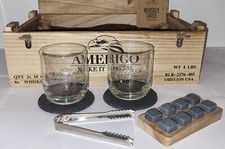 Coffret Whisky 2 Verres Et 8 Pierres À Whisky Amerigo