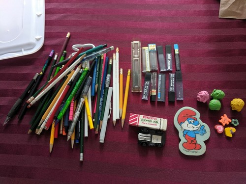 Lot pencils lead refills - pencils,,