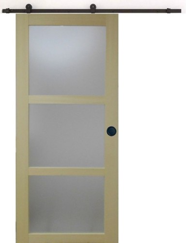 Porte coulissante bois - bois, ayous