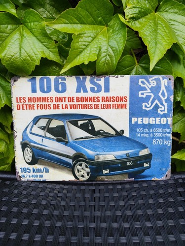 Plaque métal peugeot 106 xsi - plaque,