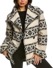 Isabel Marant Etoile Femme Josialo Franges Jacquard Ceinture Drapé Manteau L 40