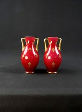 Paire de vases balustre en