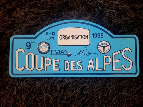 Plaque rallye métal coupe - de,