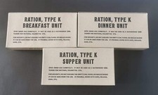 🔵Lot de 3 Reproduction de Ration K pleine  1943/44 us ww2 Normandie d day gi
